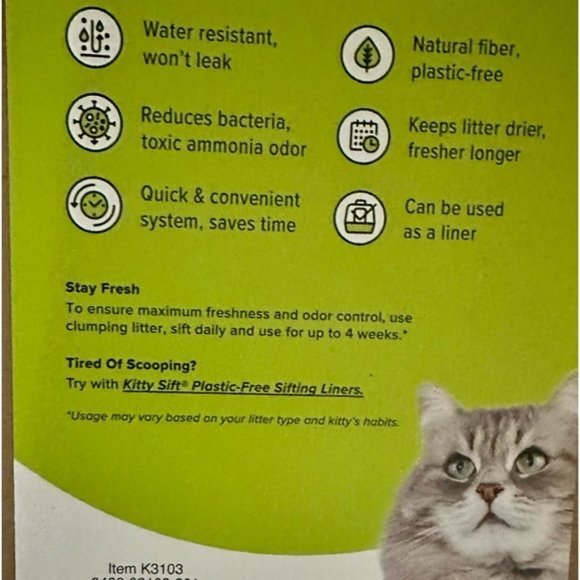 Kitty Sift Eco-Friendly Disposable Sifting Litter Box Kit Large Set of 3 - Picture 6 of 7